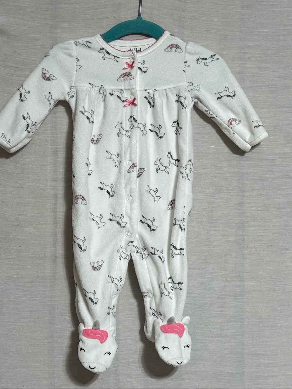 Child of Mine Carter’s 0-3M Unicorn Fleece Footed Sleeper